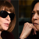 Anna Wintour during London Fashion Week on February 20, 2017 in London, England; Sen. Kamala Harris (D-CA) listens during a Senate Judiciary Committee confirmation hearing with professor Christine Blasey Ford on Capitol Hill, September 27, 2018 in Washington, DC.